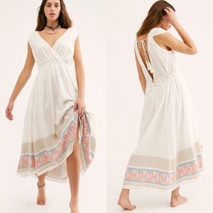 Free People Lulu 100% cotton white midi dress